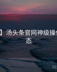 【独家】汤头条官网神级操作最新动态