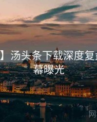 【现场】汤头条下载深度复盘真实内幕曝光