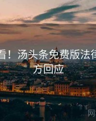 冲浪必看！汤头条免费版法律解读官方回应